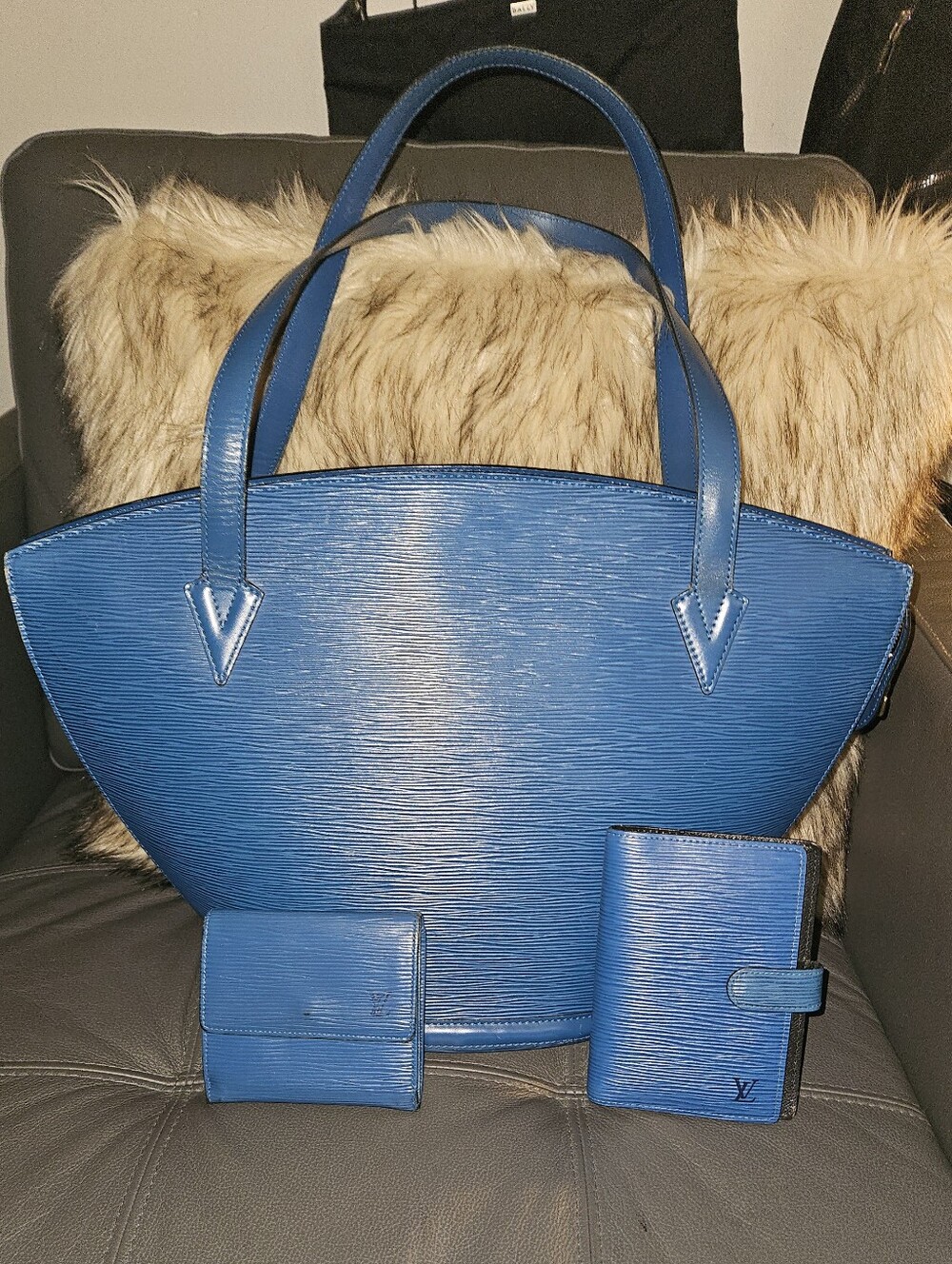 Louis Vuitton Blue Epi 3 Piece Set